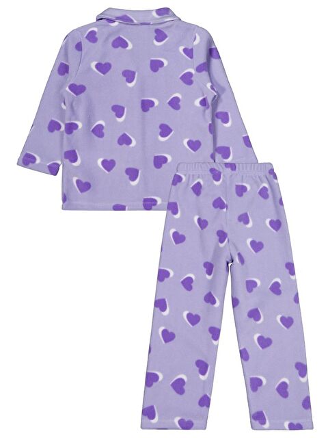 Civil Girls Kalp Desenli 2-5 Yaş Pijama Takımı - Lila 4-5 Yaş - S000484221-17878