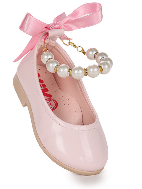 Kiko Kids Blanch Rugan İncili Lastikli Kız Bebek Babet Ayakkabı - S000337443-23490