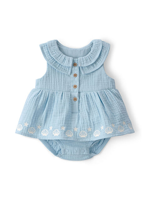 Carter's Kız Bebek Bodyli Elbise 3 Ay-24 Ay Mavi