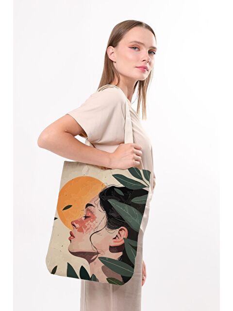 Bagg Kanvas Minimal Kadın Baskılı Bez Çanta - S000289434-19966