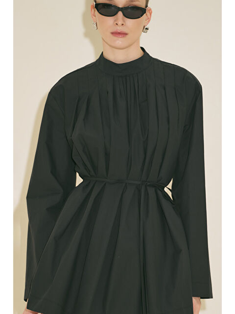 Manuka Pliseli Tunik Siyah - S000529564-19351