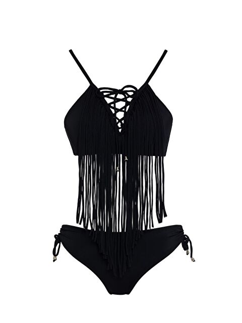 Sailor Moda Püsküllü Üçgen Bikini Takım - S000155432-19351