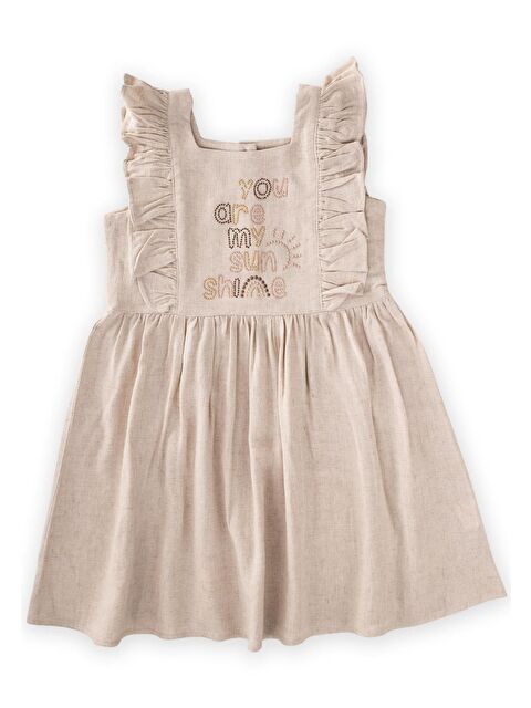 CİGİT Kız Çocuk Keten Elbise - S000256267-19966