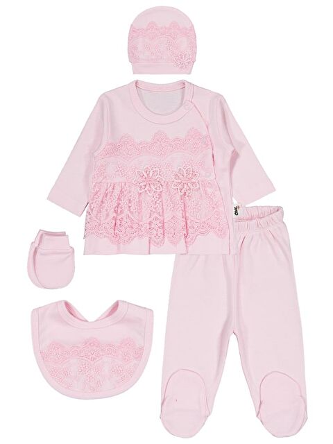 Civil Baby Fırfır Tüllü Zıbın Takımları - Pembe 0-1 Ay - S000483072-20024