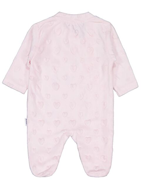 Minidamla Kız Ayı Tavşan Nakış Fermuarlı 1-6 Ay Tulum - Pembe 1-3 Ay - S000483067-20024