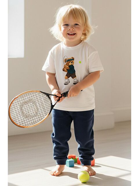 Monila Erkek Çocuk Pamuklu Ayıcık Baskılı T-Shirt Ve Eşofman 2'Li Takım - S000518013-19965