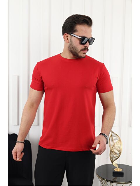 Comstar Erkek Slim Fit Baskısız T-Shirt