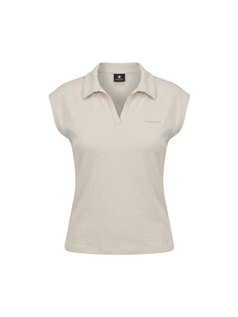 Lumberjack WB 12RONY 6FX Bej Kadın Kısa Kol T-Shirt