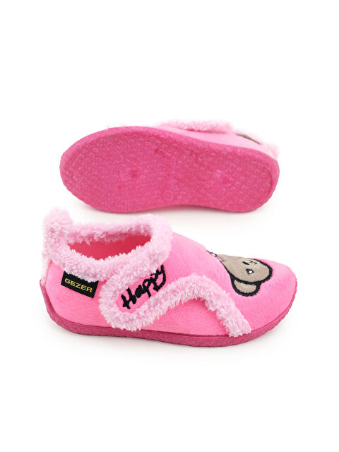 Gezer Kışlık Kız Çocuk Rahat Taban Cırt Cırtlı Ayarlanabilir Ev Okul Kreş Panduf Ayakkabı