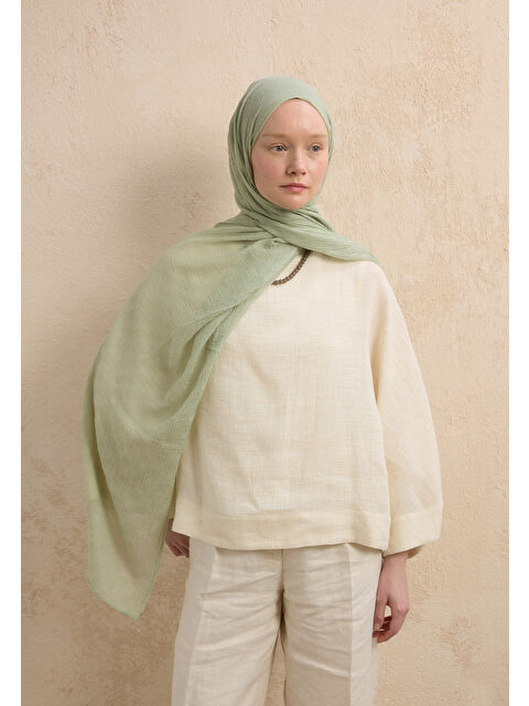 Fresh Scarfs Modal Damalı Şal Mint - S000420269-34927