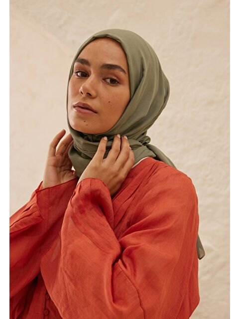 Fresh Scarfs Rami Viskon Şal Küf Yeşili - S000420268-7484