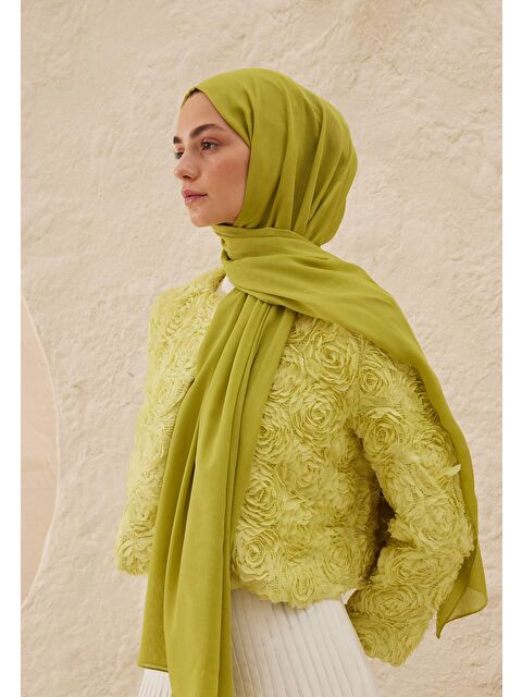 Fresh Scarfs Rami Viskon Şal Fıstık Yeşili - S000420268-19972