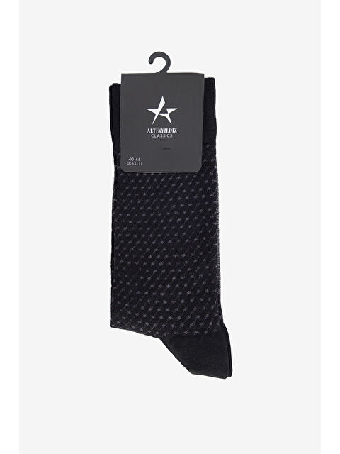 Altınyıldız Classics Erkek Siyah Desenli Tekli Soket Çorap - S000416280-19351