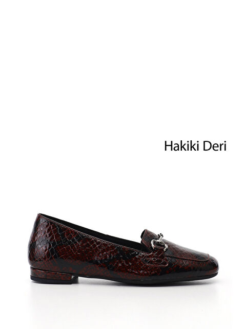 GÖNDERİ(R) Kadın BORDO Tokalı Hakiki Deri Babet - S000493387-19951