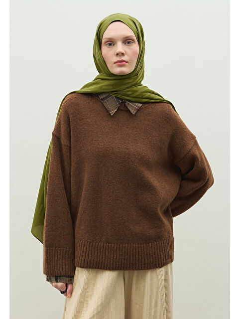 Fresh Scarfs NARA PAMUK FLOŞ JAKARLI ŞAL ORMAN - S000483723-20662