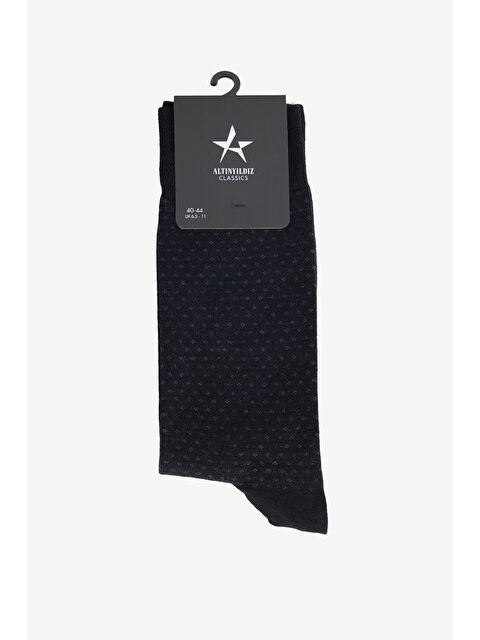 Altınyıldız Classics Erkek Siyah Yumuşak Dokulu Desenli Tekli Soket Çorap - S000413092-19351