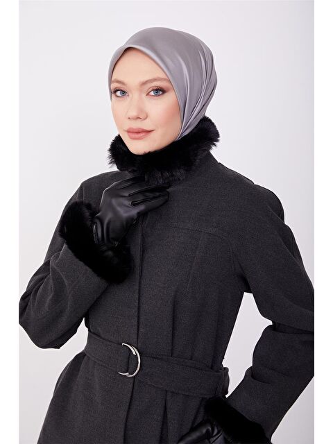 ARMİNE Çıkarılabilir Kürklü Pens Detaylı Kaban 23K7213 Antrasit - S000130568-29666