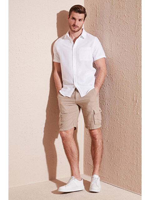 Buratti Pamuklu Regular Fit Kısa Kollu %100 Pamuk Gömlek CF24S128230 - S000139049-20063