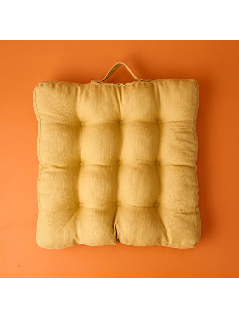 Evidea Soft Traum Sandalye Minderi - Hardal - 45x45 cm - S000373659-7379