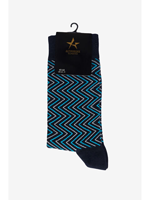 Altınyıldız Classics Erkek Lacivert-Mavi Desenli Soket Çorap - S000416283-37350