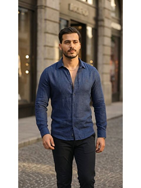Jane's Erkek Uzun Kollu Keten Gömlek - S000528985-21164