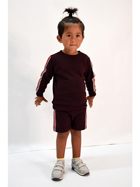 Luess Erkek Çocuk Şerit Detaylı Siyah Alt-Üst Takım - S000138067-19951