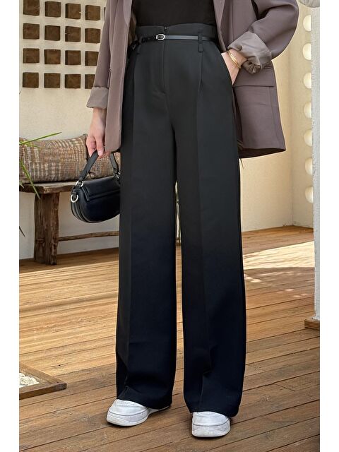 Lamelif Yüksek Bel Pantolon Siyah - S000518023-19351