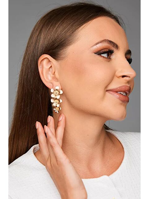 New Obsessions Flower Garden Çiçek Detaylı Küpe - S000330063-20076