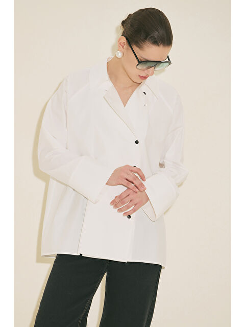 Manuka Mılo Kruvaze Kapama Gömlek Ekru - S000529570-19965