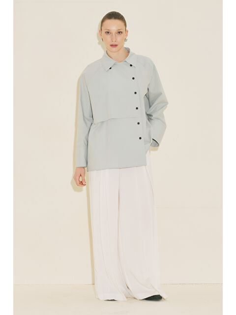 Manuka Mılo Kruvaze Kapama Gömlek Mavi - S000529570-17234