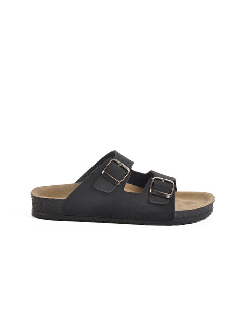 Ayakmod Siyah Hafif Çift Bantlı Anatomik Kadın Terlik 20-972 Z - S000396883-22238