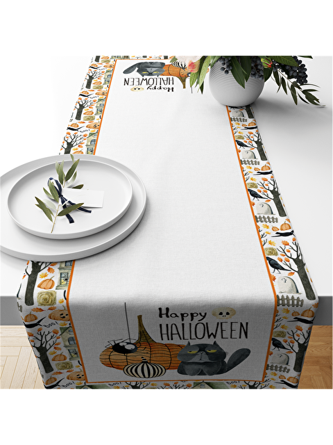 Evmila Sonbahar Temalı Kadife 40x140 Runner - S000285896-23173