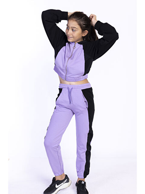 Toontoykids Kız Çocuk Blok Renkli Eşofman Takımı - S000270930-17878