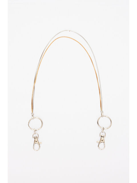 Altınyıldız Classics Erkek Gri-Sarı Metal Pantolon Zinciri