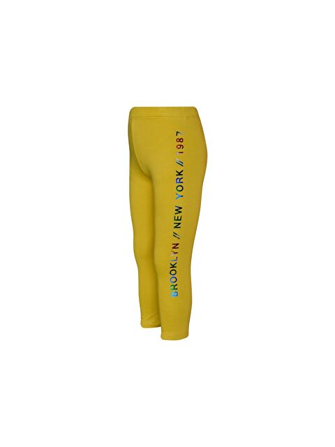 Lovetti Hardal Kız Çocuk Janjan New York Baskılı 40/1 Şardonlu İnterlok Tayt - S000122408-20074