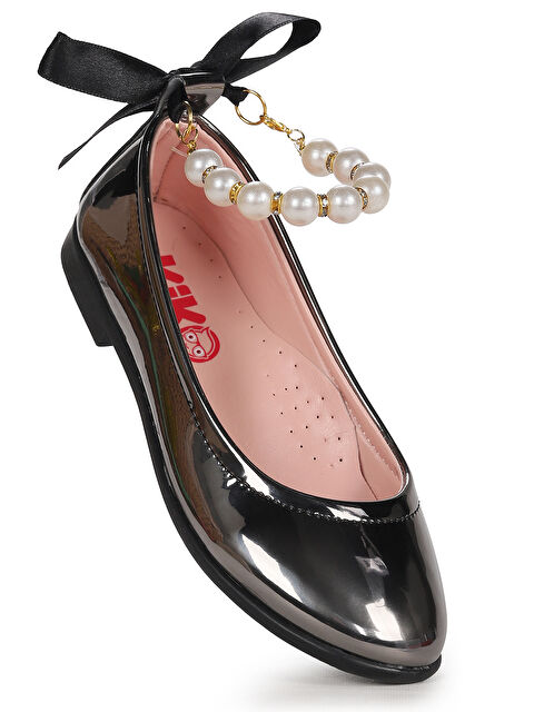 Kiko Kids Blanch Ayna İncili Lastikli Kız Çocuk Babet Ayakkabı - S000342977-26405