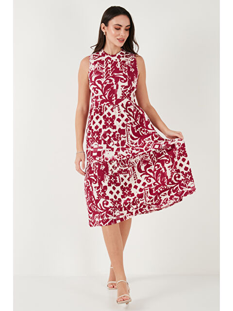 Lela Desenli Regular Fit Kolsuz Kadın Elbise 5865731 - S000159695-20036