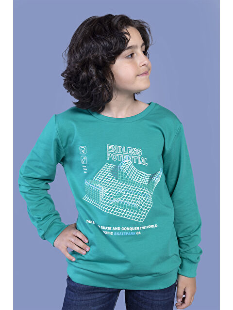 Toontoykids Erkek Çocuk Kabartma Baskılı Sweatshirt
