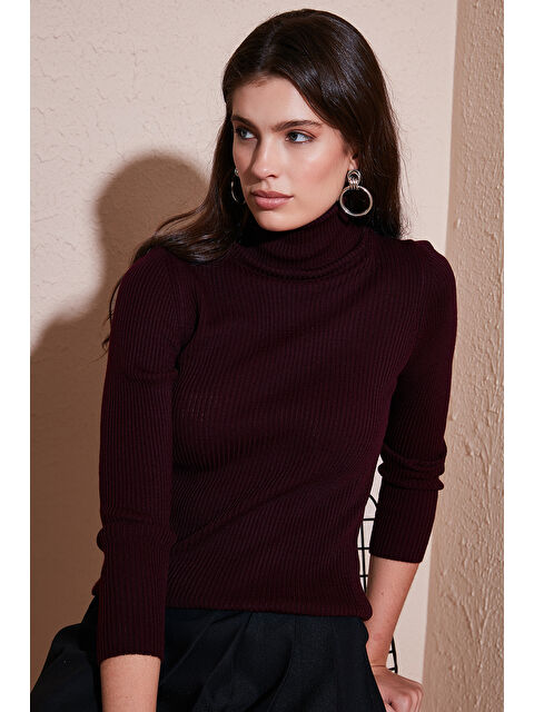 Lela Fitilli Regular Fit Balıkçı Yaka Soft Akrilik Kadın Kazak 4614102 - S000000299-19951