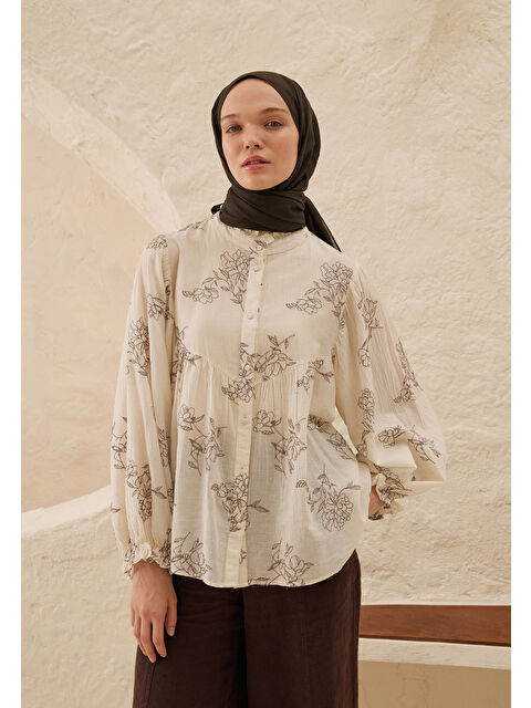 Fresh Scarfs İnce Pamuk Vual Şal Acı Kahve - S000420394-28102