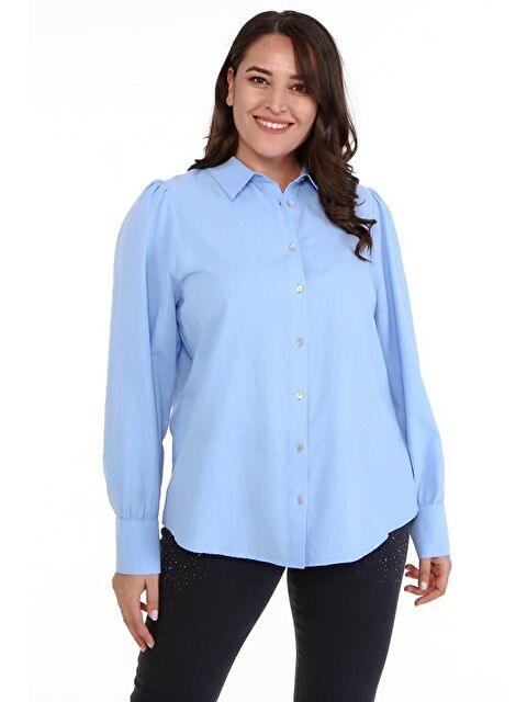 Mylinemoda Pamuklu Büzgü Detaylı Gömlek - S000238900-17234