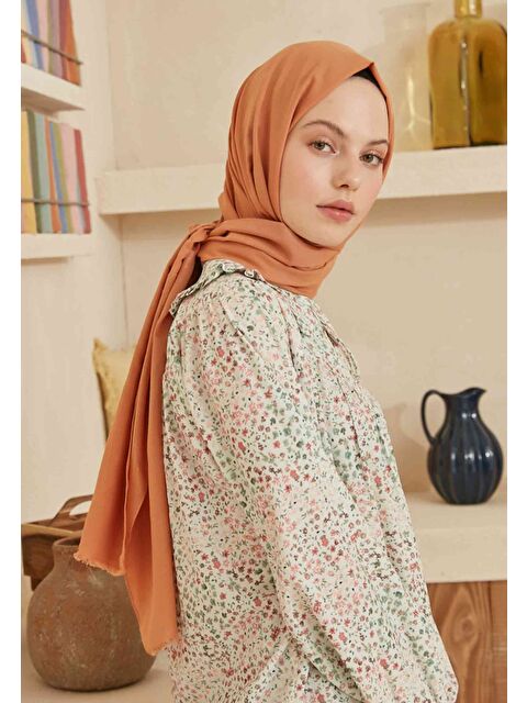 Fresh Scarfs İnce Pamuk Vual Şal Tatlı Badem - S000420394-20623