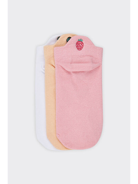 Panço Kız Çocuk Nakışlı Renkli Patik Çorap Set - S000509101-23173