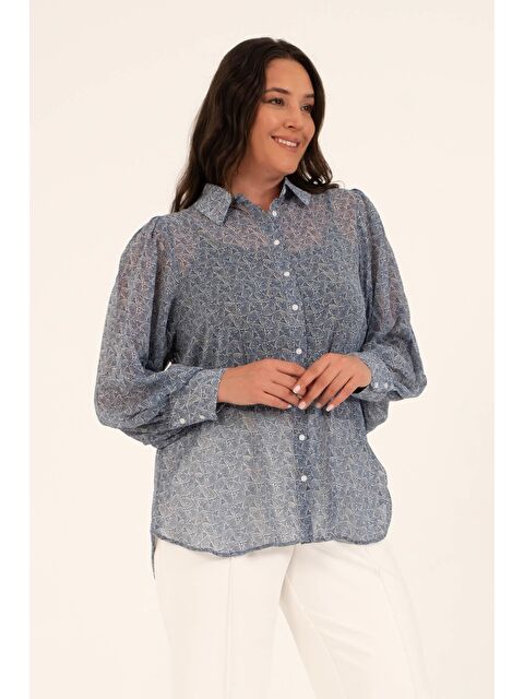 Mylinemoda Dökümlü Şifon Gömlek - S000238920-21164