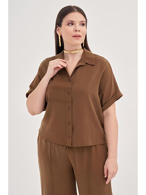 Mylinemoda Kısa Kollu Oversize Gömlek - S000238946-19413