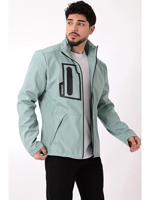 Stilkombin Göğüs Fermuarlı Dik Yaka Yağmurluk/Mevsimlik PLDP 2982_60289 - S000204979-20054