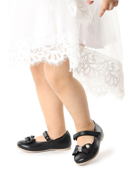 Kiko Kids Cırtlı Fiyonklu Kız Çocuk Babet Ayakkabı Ege 201 Cilt - S000012317-19351