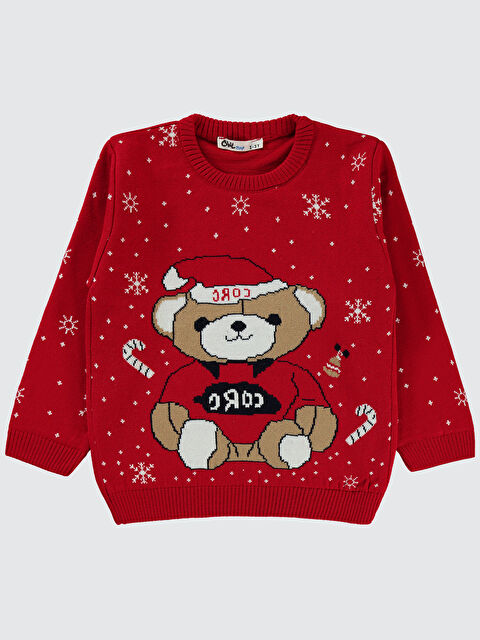 Civil Boys Erkek Çocuk Kazak 2-5 Yaş Kırmızı