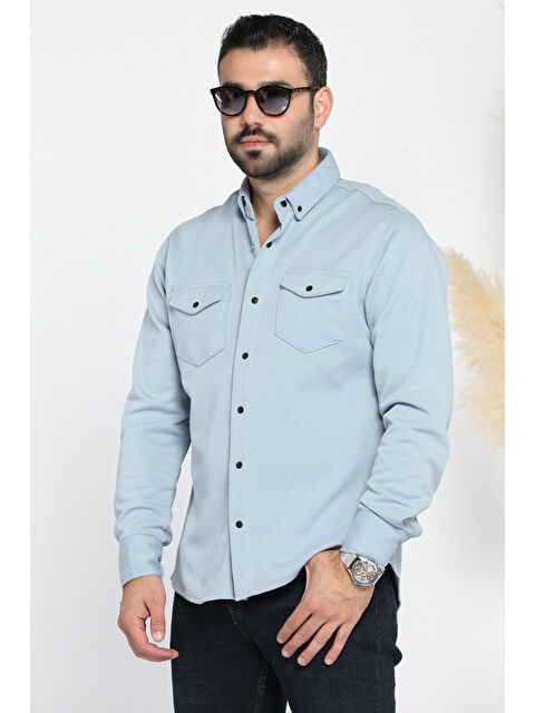 Mishar İtalia Çift Cepli Çıtçıtlı Erkek Gömlek - S000308961-17234