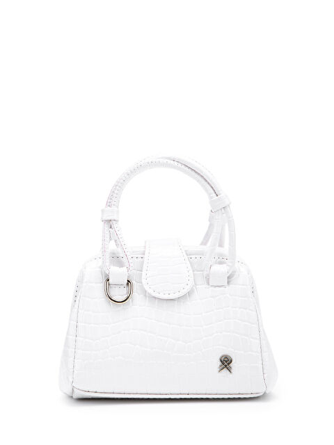 Minebag Mini Cluth Tokyo Kadın El Ve Çapraz Çanta Beyaz